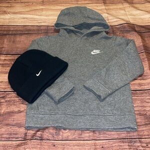 Nike Gray Hoodie with Beanie